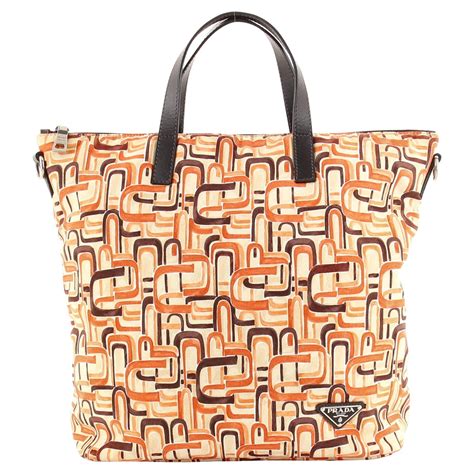 prada printed tote